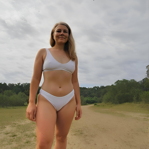 Galina at the lake